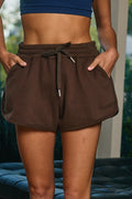 Bermudas de scuba lisos con cordón ajustable
