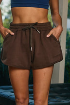 Bermudas de scuba lisos con cordón ajustable