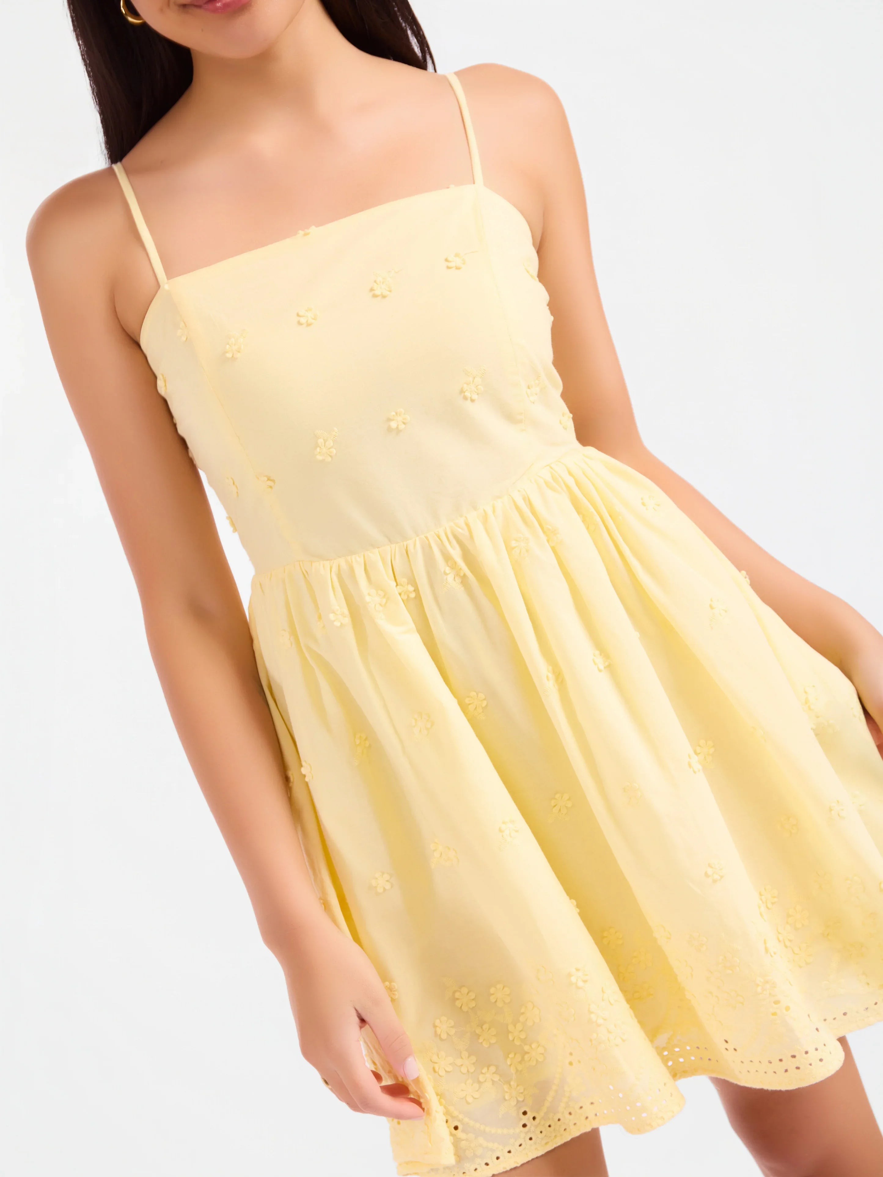 Vestido mini bordado Beachglass